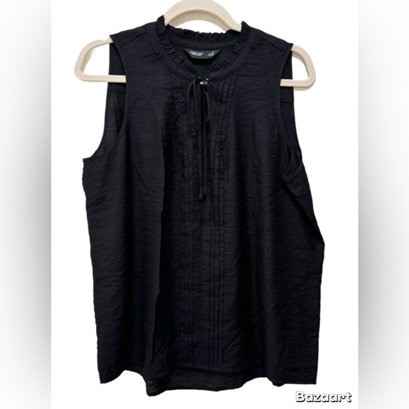 Simply Vera Vera Wang Black Sleeveless Blouse - Picture 1 of 3